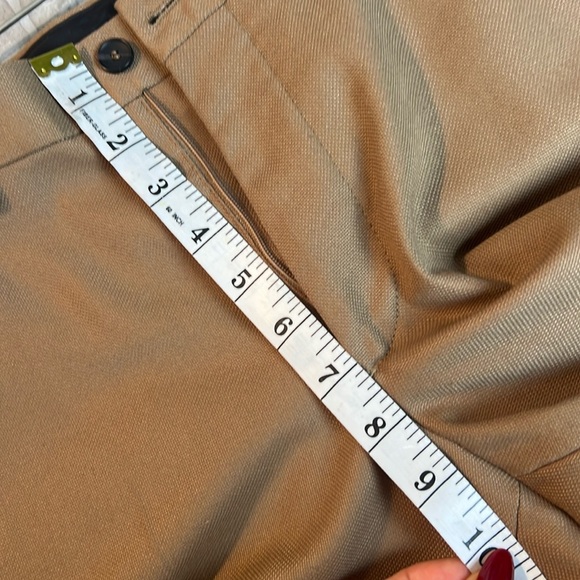 Zara Green high Waist Pants Slacks Soft Sz. 30 EUR 38 khaki tan warm color ankle - Picture 4 of 16
